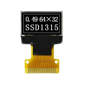 0,49-дюймовый OLED-дисплей 64*32 Точечно-Матричный OLED-экран SSD1315 Совместим С Драйвером SSD1306 с 14-контактным интерфейсом IIC Изображение 2