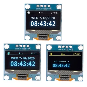 0,96-дюймовый Дисплейный Модуль 4pin IIC 3,3-5V SSD1315 Drive ЖК-модуль Белый/Синий/Желто-Синий Дисплей для Arduino/Raspberry Pi/BBC Изображение 2