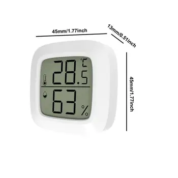 1-4 шт. Мини-ЖК-цифровой термометр-гигрометр Измеритель температуры и влажности в помещении Комнатный датчик Гигрометр Метеостанция Изображение 2