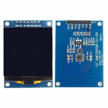 1,5-дюймовый OLED-Экранный Модуль SPI 7Pin 128*128 COG SH1107 Drive Белый ЖК-дисплей С Низким энергопотреблением 3V-5V