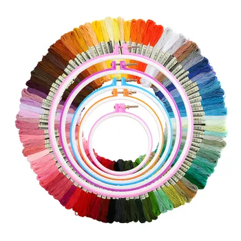 1 Набор инструментов для вышивания Набор инструментов для вышивания Цветная нить игла для начинающих вышивальщиков с полиэтиленовым пакетом Изображение 2