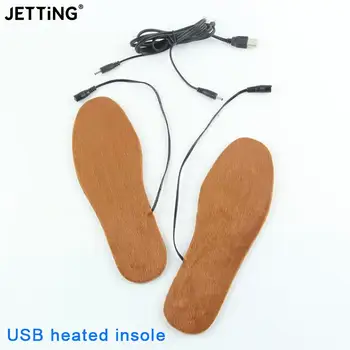 1 пара шерстяных войлочных USB-стелек для обуви с подогревом, Электрическая грелка для ног, Грелка для ног, Коврик для носков, Зимние виды спорта на открытом воздухе, Нагревательная стелька