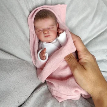 10-дюймовые уже готовые куклы-Реборн, миниатюрные новорожденные, настоящие на ощупь Мягкие Силиконовые виниловые 3D-краски с видимыми венами Dol