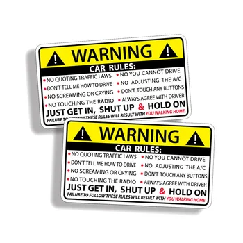 10x6cm Правила Предупреждения О Безопасности Автомобиля Наклейка ПВХ Авто Наклейка для Bmw E46 E39 Audi A3 A6 C5 A4 B6 Mercedes W203 W211 Mini Cooper Изображение 2