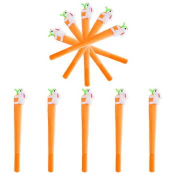 10шт Гелевая чернильная ручка Морковные ручки с кроликом Ручки для подписи Канцелярские принадлежности Мультяшная ручка