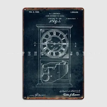 1926 Будильник для часов Плакат изобретателя Металлическая табличка Кинотеатр Гостиная Гараж Клубные таблички Создание жестяной вывески плакат Изображение 2