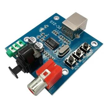 1ШТ PCM2704 Аудио ЦАП USB к звуковой карте S/PDIF hifi DAC Плата Декодера 3,5 мм Аналоговый Коаксиальный Модуль Вывода Оптического волокна