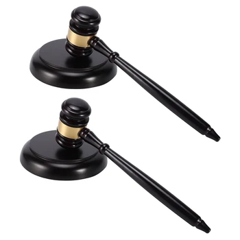 2 деревянных судейских молотка, аукционный молоток со звуковым блоком для аукциона адвокатов и судей Ручной работы