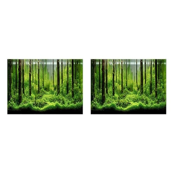 2 ШТ. Клейкий фон для плаката с подводным лесом, декоративный стикер из ПВХ для декоративного оформления подводного мира