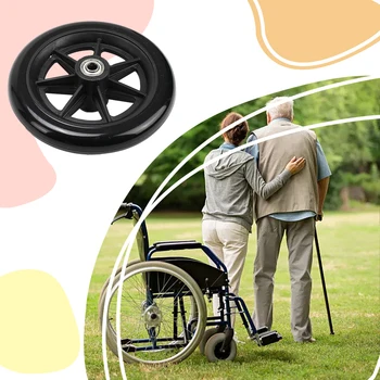 2 шт. Простая замена для любого обновления инвалидной коляски С помощью этих мощных передних колесиков для инвалидных колясок Изображение 2