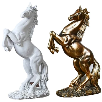2 шт. Художественная скульптура, украшение в виде летающей лошади в европейском стиле, подарки на новоселье, медь и белый