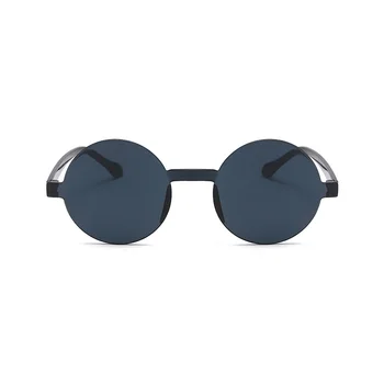 2019 Новые Круглые очки без оправы в стиле Ретро, женские Дизайнерские солнцезащитные очки желейного цвета в стиле ретро Изображение 2