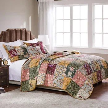 2023 Новый комплект антикварного шикарного одеяла Greenland Home Fashions с декоративными подушками