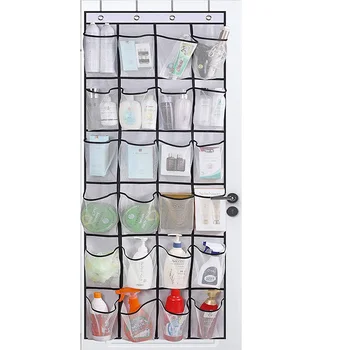 24 Сетки Настенный органайзер для мелочей, обуви, тканевый шкаф, сумка для хранения, сетчатый карман, прозрачный, висящий над дверью, коробка для ткани