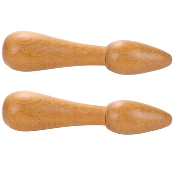 2X Оздоровительная деревянная массажная палочка, массажер из сандалового дерева, акупунктурный массажный стержень, инструмент для ухода за ногами, стержень для акупунктурных точек