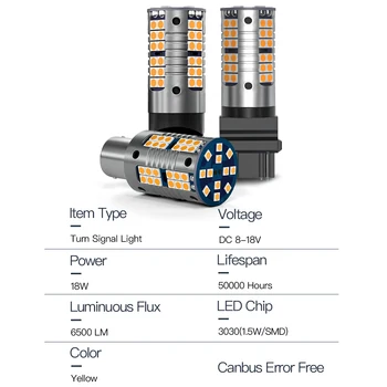 2шт Canbus LED Передняя лампа указателя поворота Аксессуары для Peugeot RCZ 2010-2015 2011 2012 2013 2014 Изображение 2