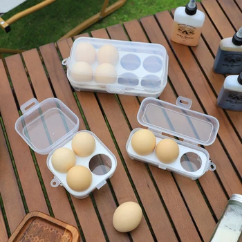 3/4/6grids Коробка для хранения яиц, контейнер, Портативный Пластиковый держатель для яиц для кемпинга на открытом воздухе, коробка для яиц для пикника, Кухонный органайзер