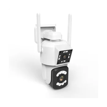 3-Мегапиксельная беспроводная бинокулярная камера WIFI, HD Полноцветная камера наблюдения ночного видения, наружная водонепроницаемая камера, штепсельная вилка ЕС