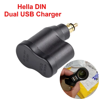3 порта Hella DIN 5V 3.3A Двойной USB Адаптер питания для мотоцикла Зарядное устройство Прикуриватель Водонепроницаемый для гнезда двигателя BMW