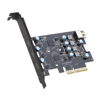 3-Портовая плата расширения Type-C PCI-E PCI-Express 4X к Адаптеру Riser USB 3.2 поколения Dropship