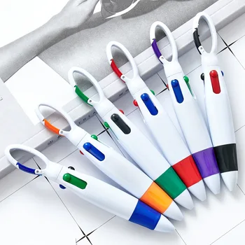 35шт Альпинистская пряжка четырехцветная пластиковая шариковая ручка для прыжков портативная карманная ручка для переноски подарочная ручка