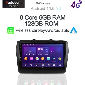 360 Панорамная Камера Carplay 6 ГБ + 128 ГБ Android 11,0 Автомобильный DVD-плеер GPS WIFI Bluetooth RDS Радио Для Suzuki Swift 2017 2018 2019