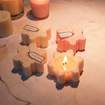 3D Форма для свечей в виде снежинки, Рождественский орнамент, Форма для изготовления свечей, Силиконовая форма для изготовления мыла ручной работы, украшения торта