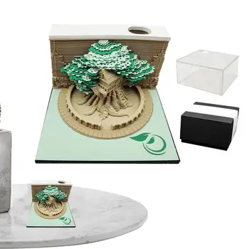 3D Художественный Блокнот Для Заметок Отрывная Скульптура Дерева Memoscape Pad 3D Блокнот Для DIY Украшения Подарочная Резьба По Бумаге Искусство