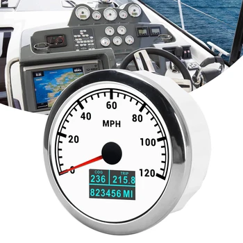 3‑В‑1 GPS спидометр 120 миль /ч, датчик скорости, общий пробег, IP67 Водонепроницаемый для морской лодки, автомобиля, грузовика Изображение 2