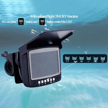 4,3-дюймовый видеоискатель с IPS ЖК-монитором, комплект камеры для зимней подводной подледной рыбалки, камера для ручной рыбалки с подсветкой Изображение 2