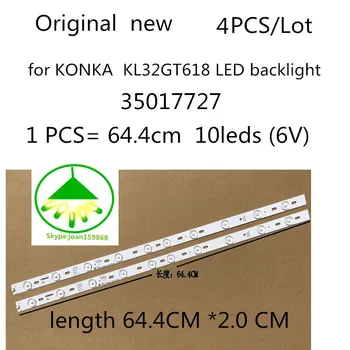 4 шт./лот Оригинальная новинка для KONKA KL32GT618 светодиодная подсветка 35017727 10 светодиодов (6 В) 64,4 см