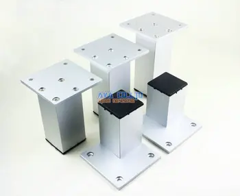 4 Штуки 40 мм алюминиевой Квадратной мебельной ножки для шкафа, Ножки для стола