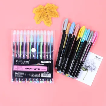 5 комплектов гелевых ручек с металлическим блеском для школьного офиса, журналов-раскрасок для взрослых, маркеров для рисования, рекламной ручки Изображение 2