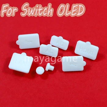 50 комплектов резиновых пылезащитных заглушек для Nintend Switch OLED, силиконовых пылезащитных крышек с защитой от царапин Изображение 2