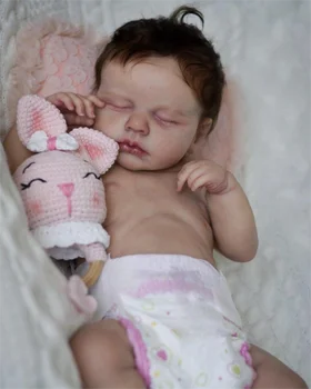 50 см Готовые куклы Reborn Baby LouLou Girl, полностью силиконовые, виниловые, можно стирать для новорожденных, на 3D коже видны вены, игрушки 