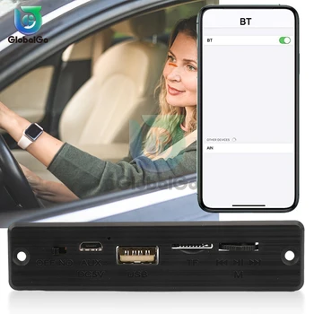 5V Bluetooth 5.0 MP3-Плеер Плата Декодера Автомобильный FM-радио Модуль 2 * 3W 6W Усилитель Поддержка FM TF USB Громкой Связи Изображение 2