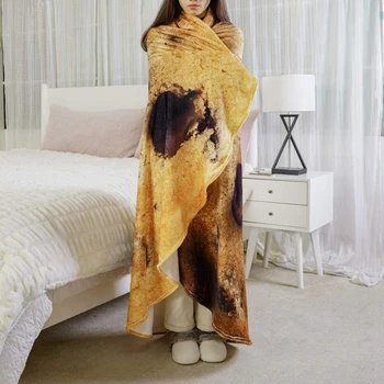 60-дюймовое одеяло для печенья, мягкая и удобная фланелевая ткань, забавное одеяло для постельных принадлежностей, гигантское одеяло для еды, подарки, простое в использовании Изображение 2