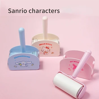 60 отрывных роликов Sanrio для приклеивания волос на подставке Hello Kitty My melody Cinnamoroll отрывной валик для удаления волос, прилипших к одежде