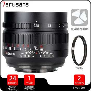 7artisans 50 мм F0.95 APS-C Ручной Объектив с Фиксированной Большой Диафрагмой для Sony E Fuji X Canon EOS-M Nikon Z M4/3 Mount Camera Lente