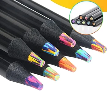 8 цветов, гигантские цветные карандаши, цветные карандаши для взрослых, разноцветные карандаши для художественного рисования, раскрашивания, зарисовок Изображение 2