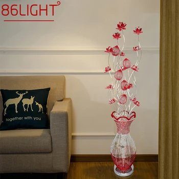 8686LIGHT Современный Торшер Модная Гостиная Спальня Свадьба Красный Алюминиевый Провод LED Оригинальность Декоративный Стоячий Светильник