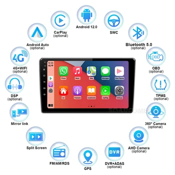 Android 13 для Nissan Serena 5 V C27 2016-2021 Автомобильный радиоприемник, мультимедийный видеоплеер, навигация, стерео, GPS, беспроводной Carplay Auto Изображение 2