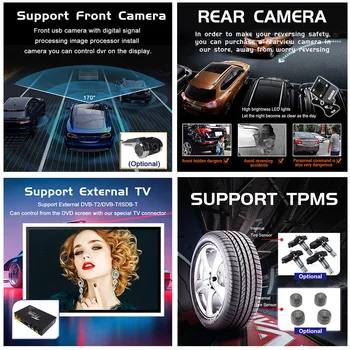 Android Экран GPS для Toyota Avensis 2009 2010 2011 2012 2013 2014 2015 2016 T27 Радио Аудио Стерео Мультимедийный плеер Головное устройство Изображение 2
