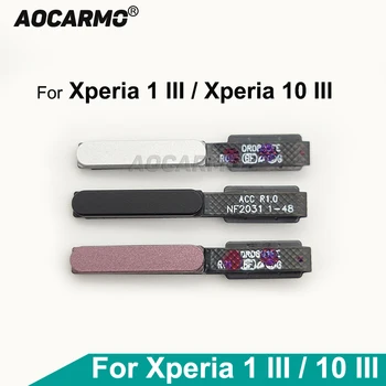 Aocarmo Для Sony Xperia 1 III/10 III X1iii X10iii Mark3 Переключатель включения/Выключения Питания Кнопка отпечатка пальца Замена Гибкого кабеля Touch ID