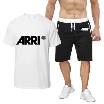 ARRI 2024, Мужская Новая Летняя Модная футболка С принтом, Спортивная Повседневная одежда для бега, Шорты с короткими рукавами, Костюмы из 2 предметов
