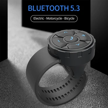 Bluetooth 5.3 Беспроводная кнопка дистанционного управления, шлем, наушники, мультимедийный контроллер на руле мотоцикла /велосипеда, LB Управление рулевым колесом автомобиля Изображение 2