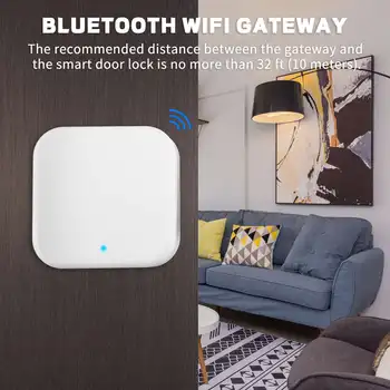 Bluetooth Wifi Шлюз Пароль от отпечатка пальца Умный Электронный Дверной замок Home Bridge Ttlock App Control Gateway Hub Изображение 2