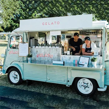 Citroen Electric Ice Cream Food Pizza Trailer Caravan Food Truck Индивидуальный Мобильный Ресторанный Автомобиль Для Фруктов Из Оцинкованного Листа
