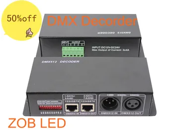 DMX 512 Декодер DMX512 Led RGB Контроллер, DC12-24V 4A 4 Канала для Потолочного Светильника RGB, Светодиодной ленты, Розничная, Оптовая торговля
