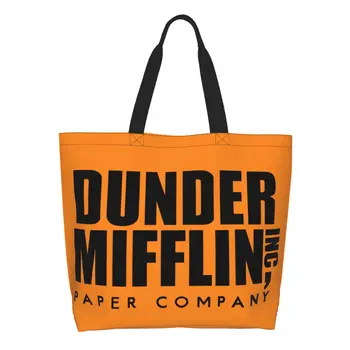 Dunder Mifflin Paper Company Холщовая Хозяйственная Сумка Женская Прочная Большой Емкости Для Бакалеи Офисное Телешоу Tote Shopper Bag